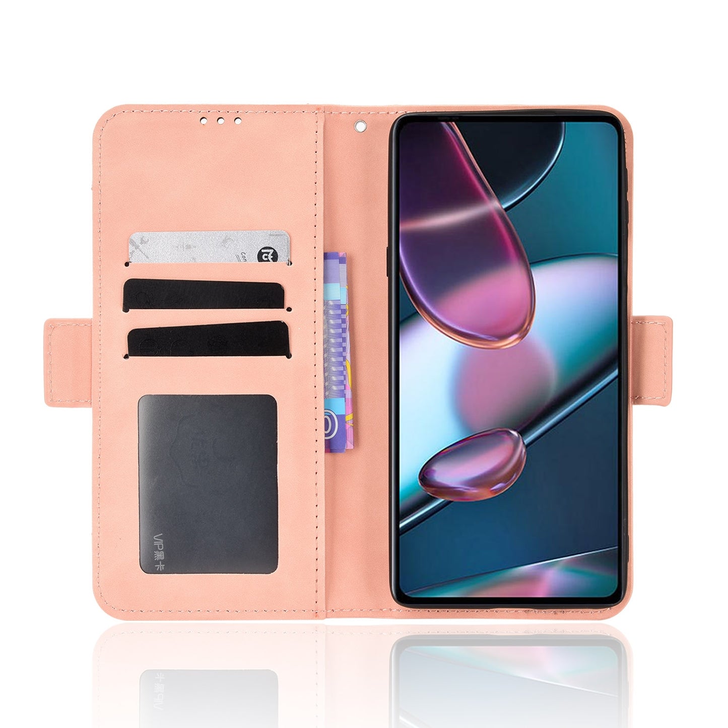 For Motorola Moto Edge 30 Pro/Edge+ 2022/Edge X30 Skin Feel Calf Pattern Leather Phone Case(Pink)