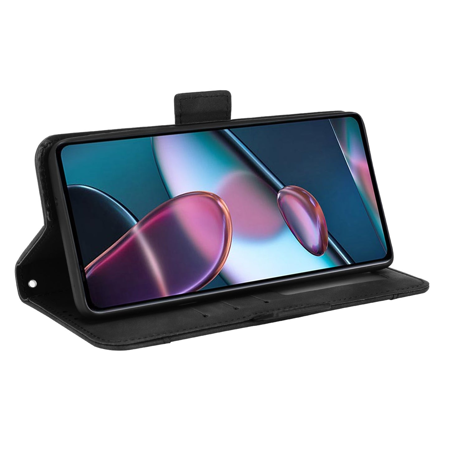 For Motorola Moto Edge 30 Pro/Edge+ 2022/Edge X30 Skin Feel Calf Pattern Leather Phone Case(Black)