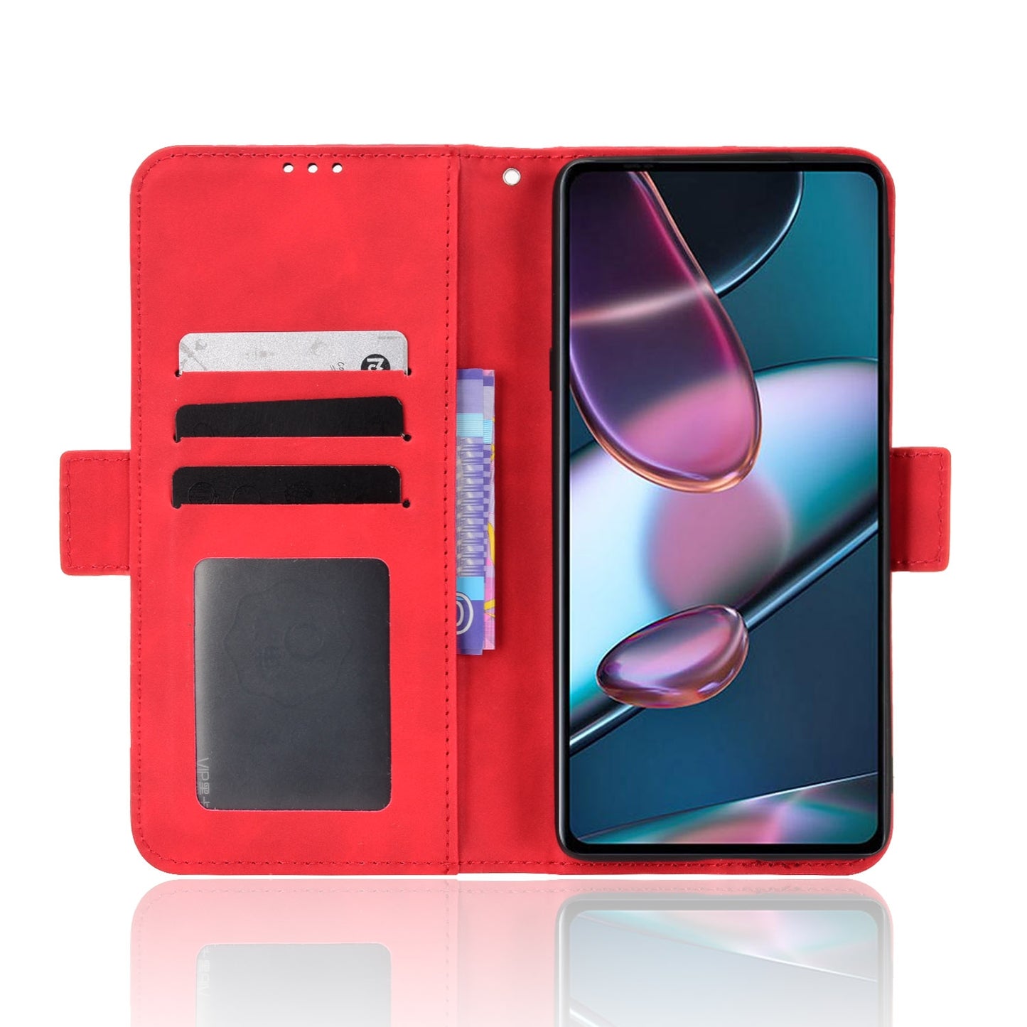 For Motorola Moto Edge 30 Pro/Edge+ 2022/Edge X30 Skin Feel Calf Pattern Leather Phone Case(Red)