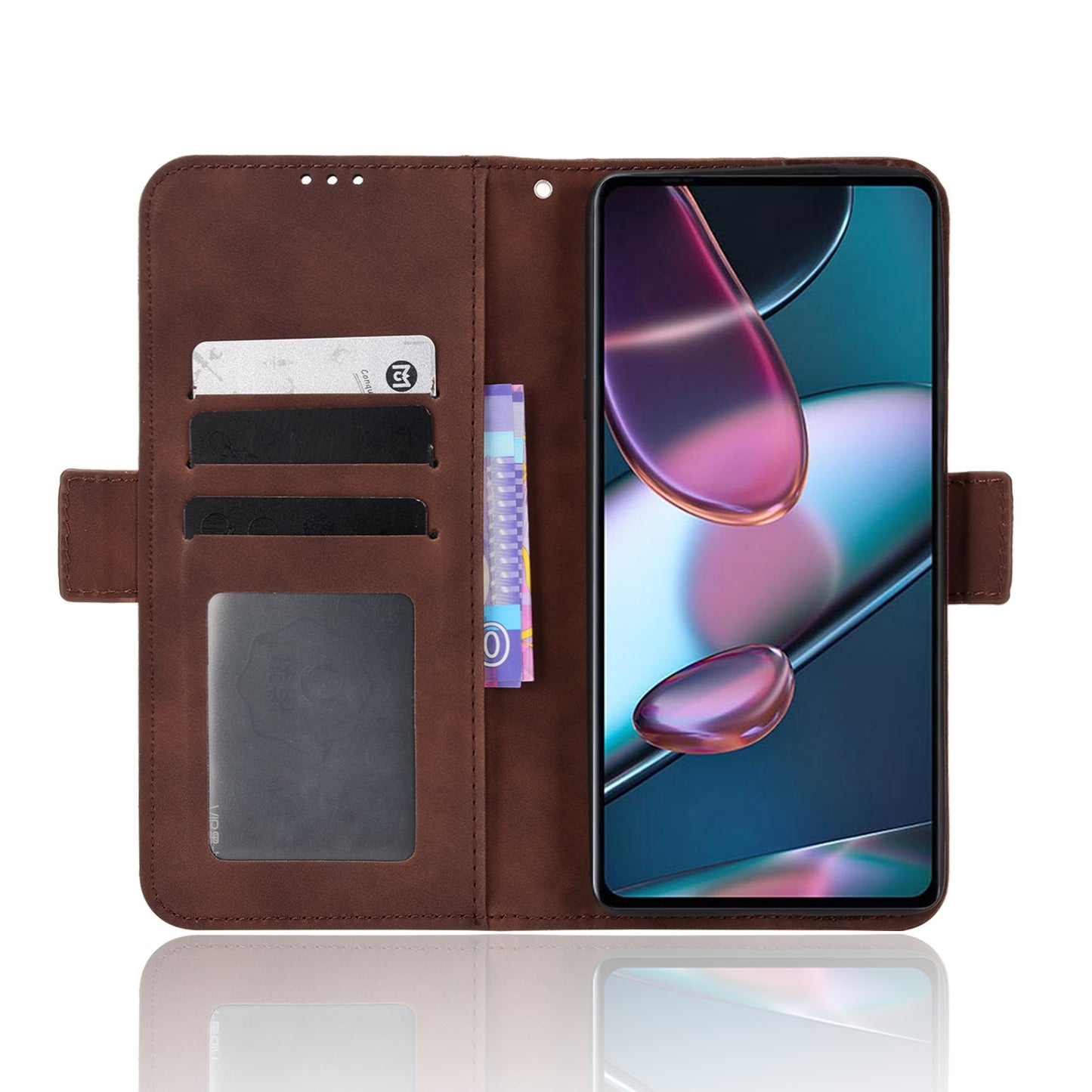 For Motorola Moto Edge 30 Pro/Edge+ 2022/Edge X30 Skin Feel Calf Pattern Leather Phone Case(Brown)