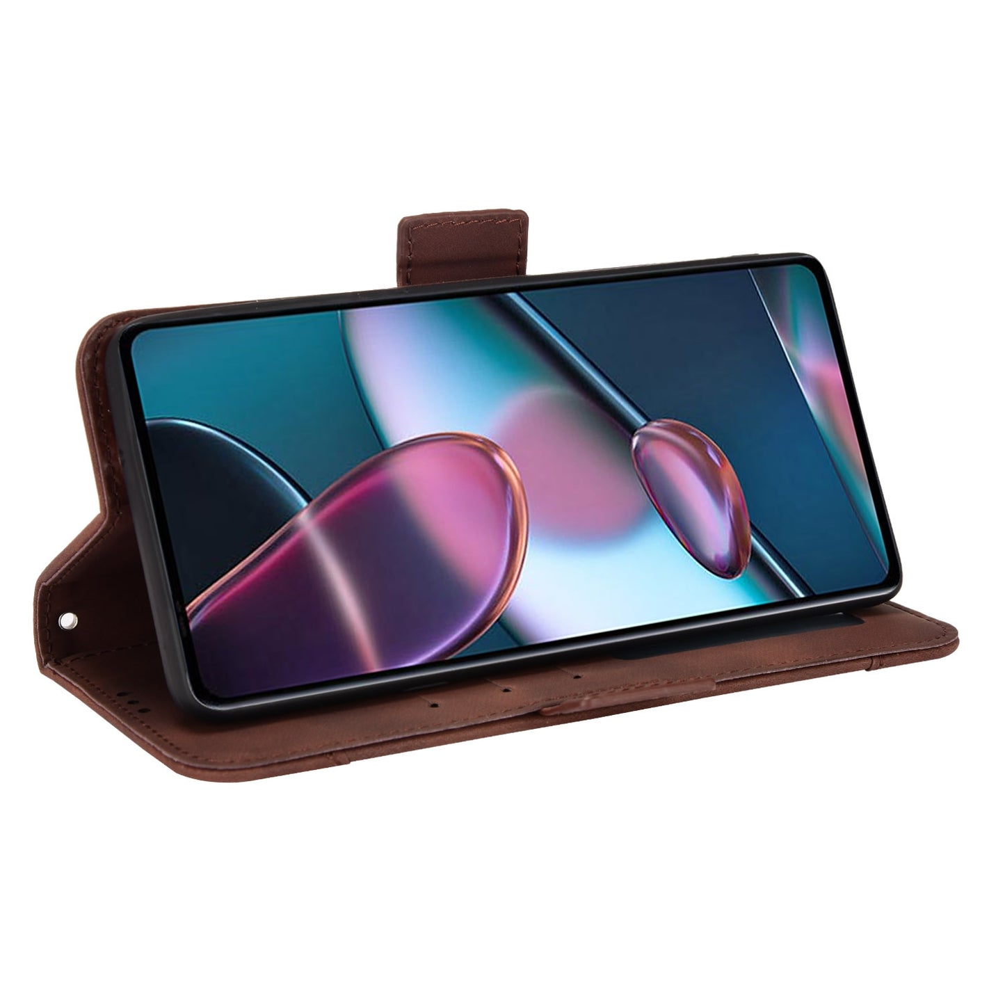 For Motorola Moto Edge 30 Pro/Edge+ 2022/Edge X30 Skin Feel Calf Pattern Leather Phone Case(Brown)