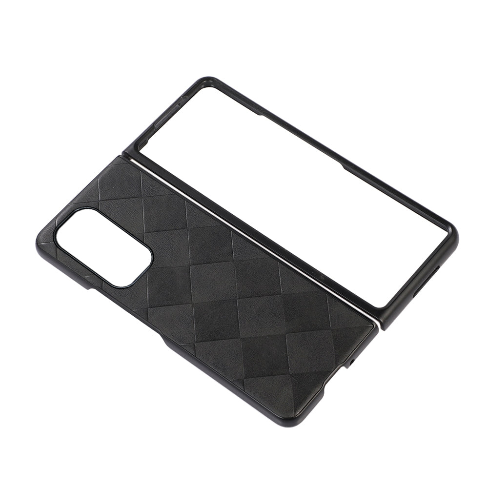 For Xiaomi Mi Mix Fold Weave Plaid PU Phone Case(Black)