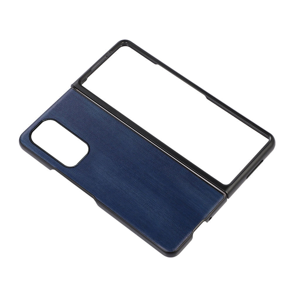 For Xiaomi Mi Mix Fold Yellow Cow Texture PU Phone Case(Blue)