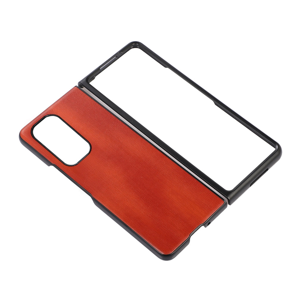 For Xiaomi Mi Mix Fold Yellow Cow Texture PU Phone Case(Brown)