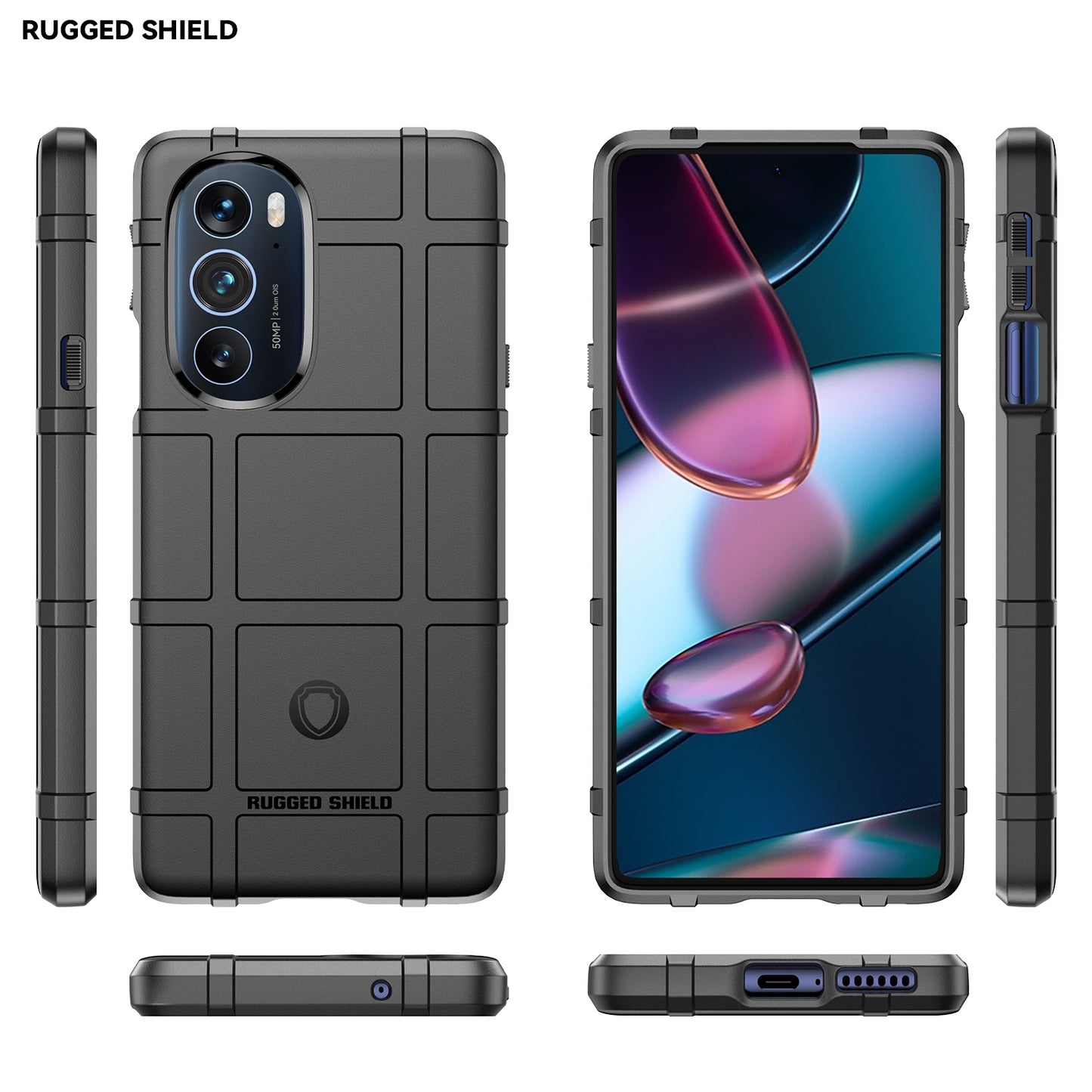 For Motorola Edge 30 Pro Full Coverage Shockproof TPU Case(Black)