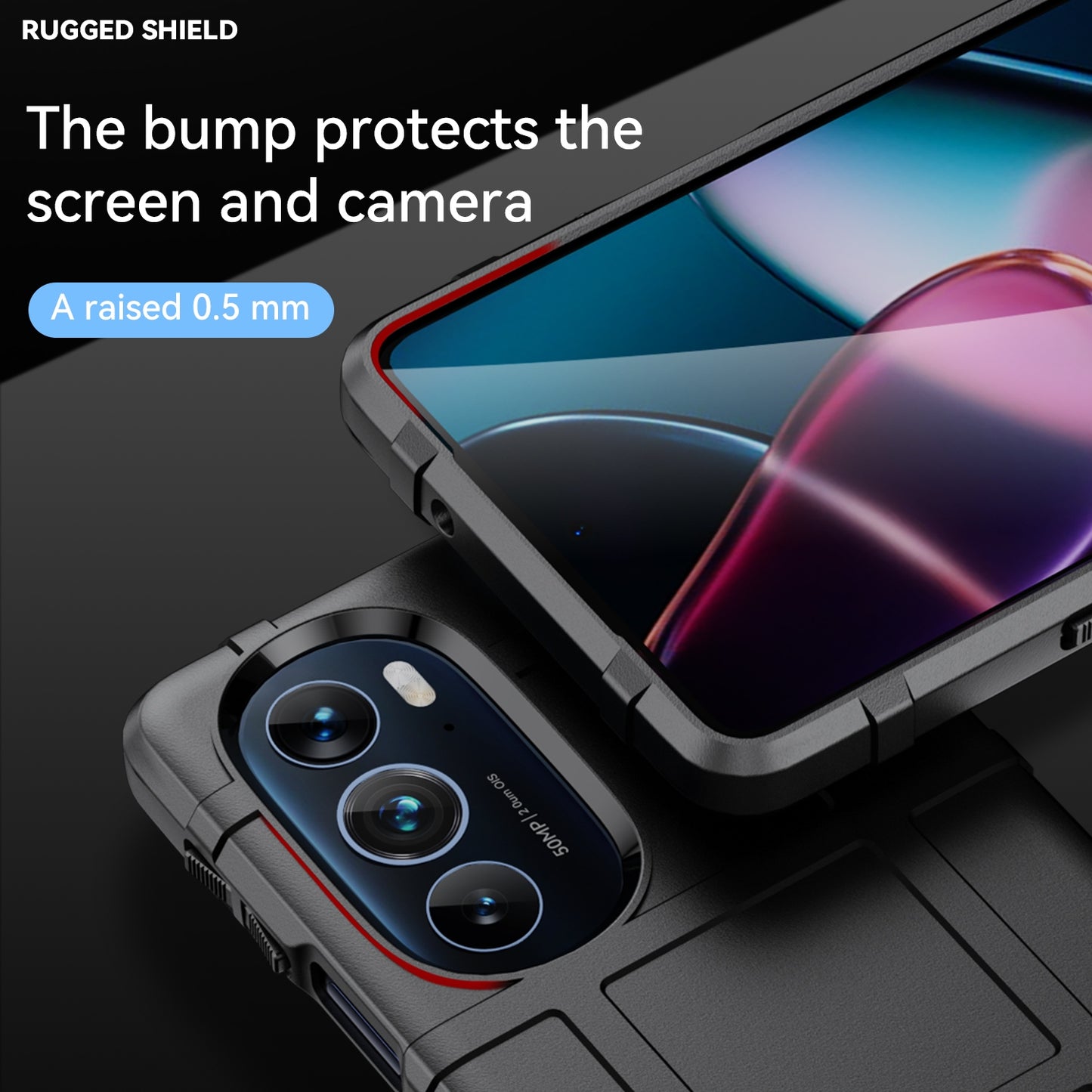 For Motorola Edge 30 Pro Full Coverage Shockproof TPU Case(Black)