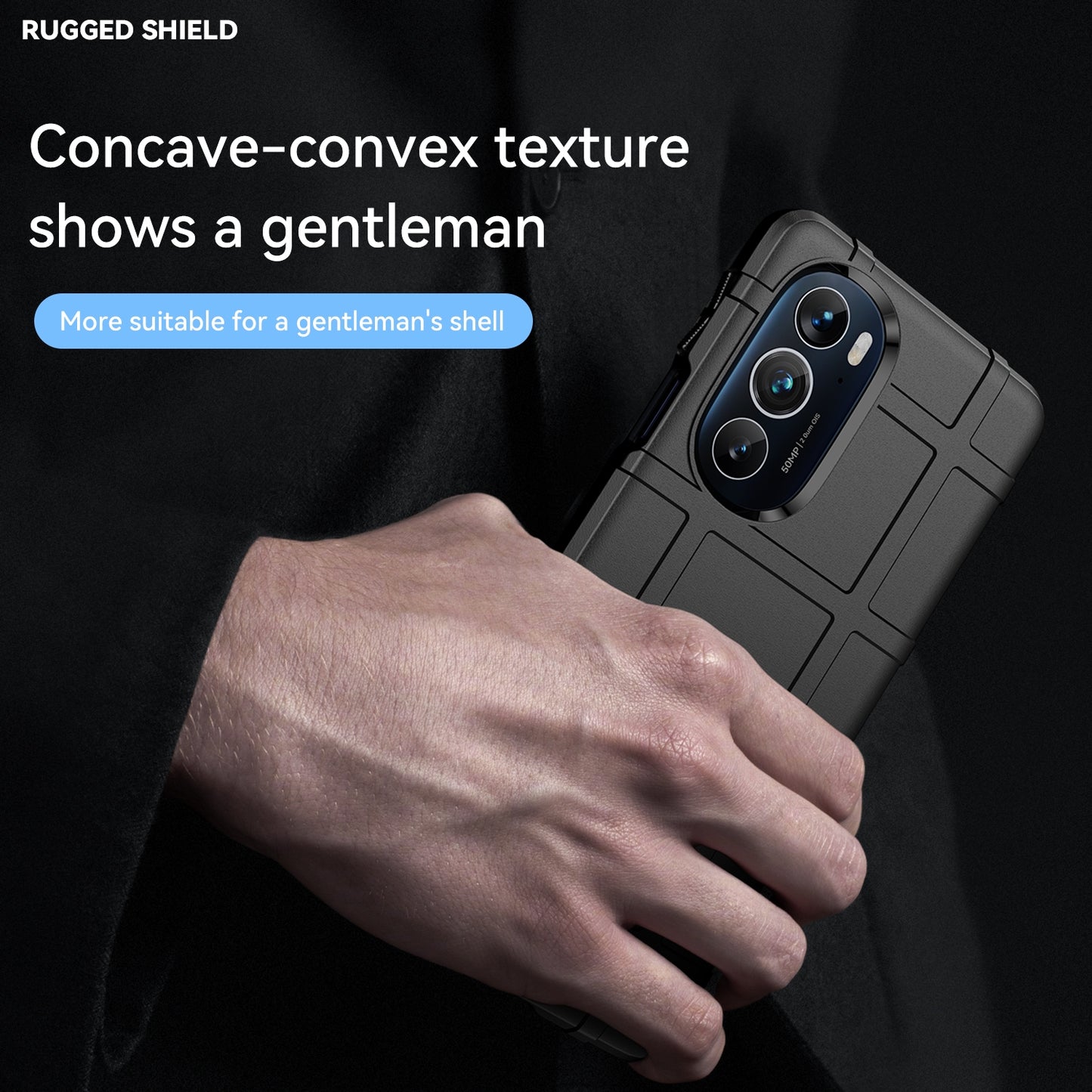 For Motorola Edge 30 Pro Full Coverage Shockproof TPU Case(Black)