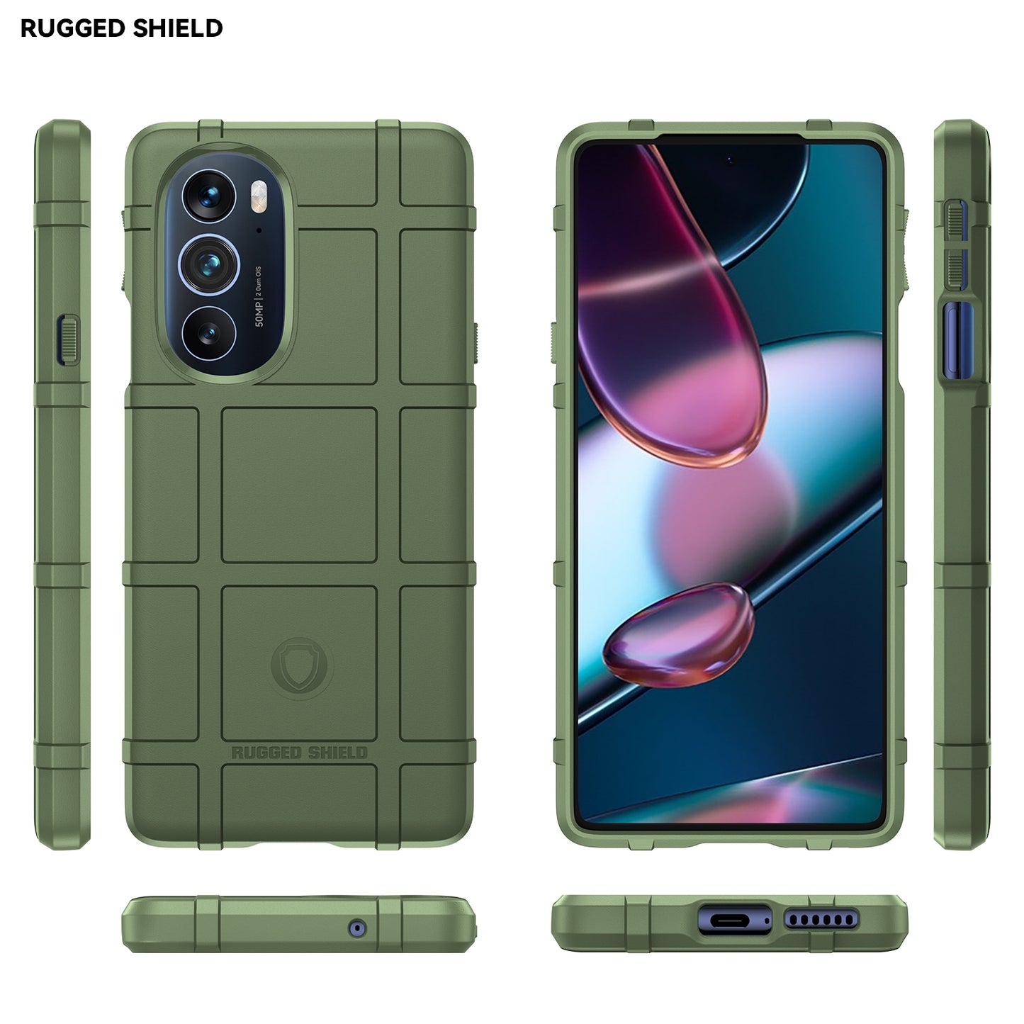 For Motorola Edge 30 Pro Full Coverage Shockproof TPU Case(Green)