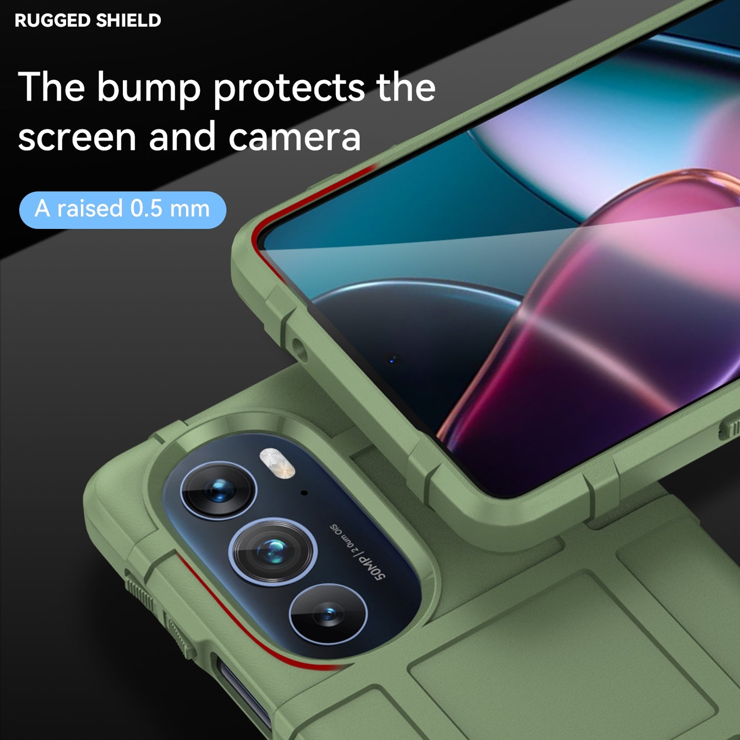 For Motorola Edge 30 Pro Full Coverage Shockproof TPU Case(Green)