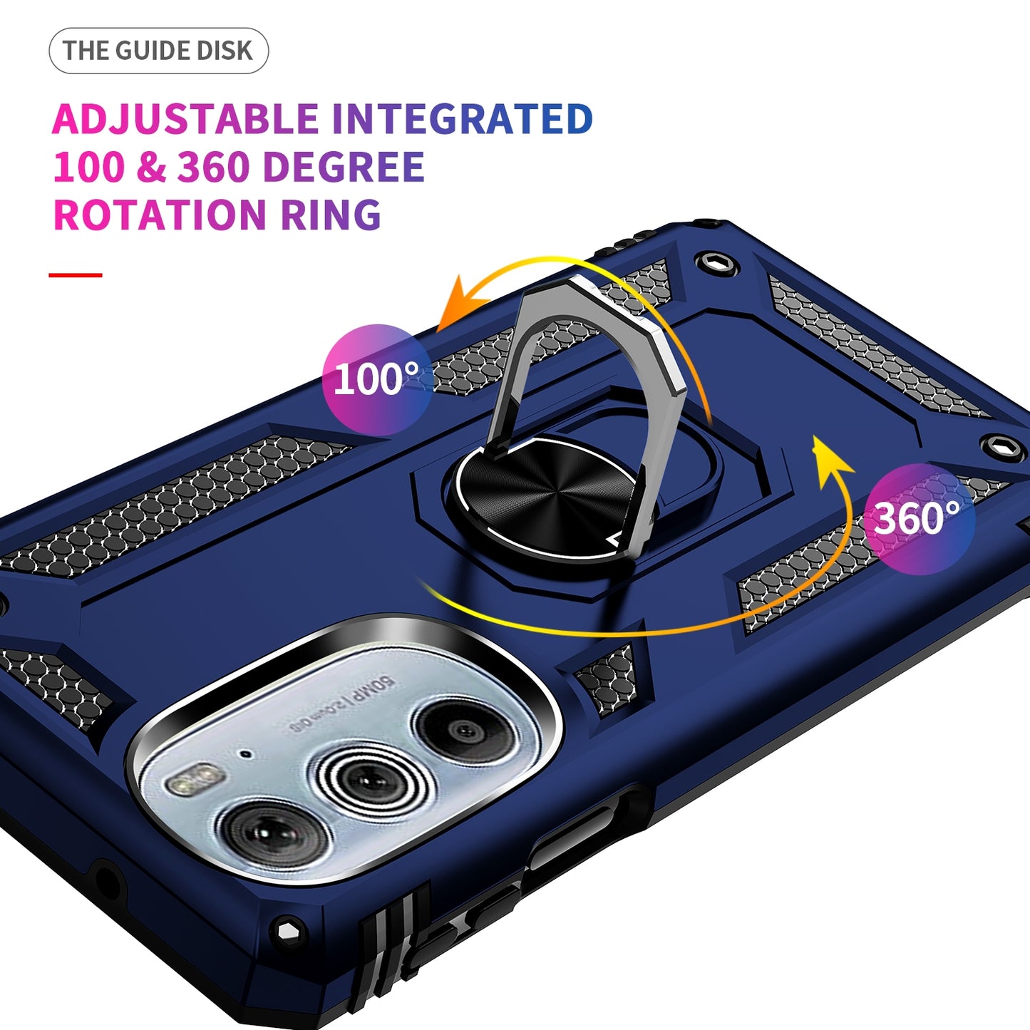 For Motorola Edge 30 Pro Shockproof TPU + PC Phone Case(Blue)