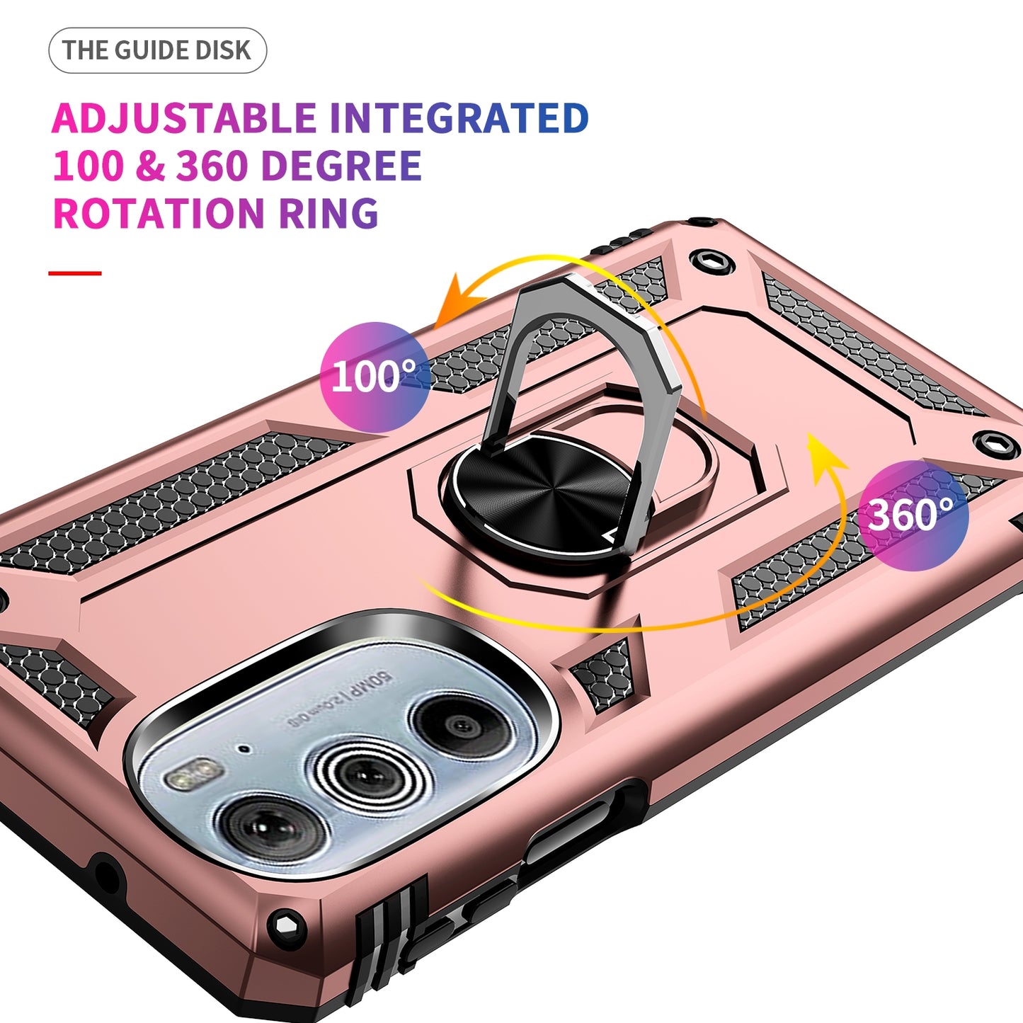 For Motorola Edge 30 Pro Shockproof TPU + PC Phone Case(Rose Gold)