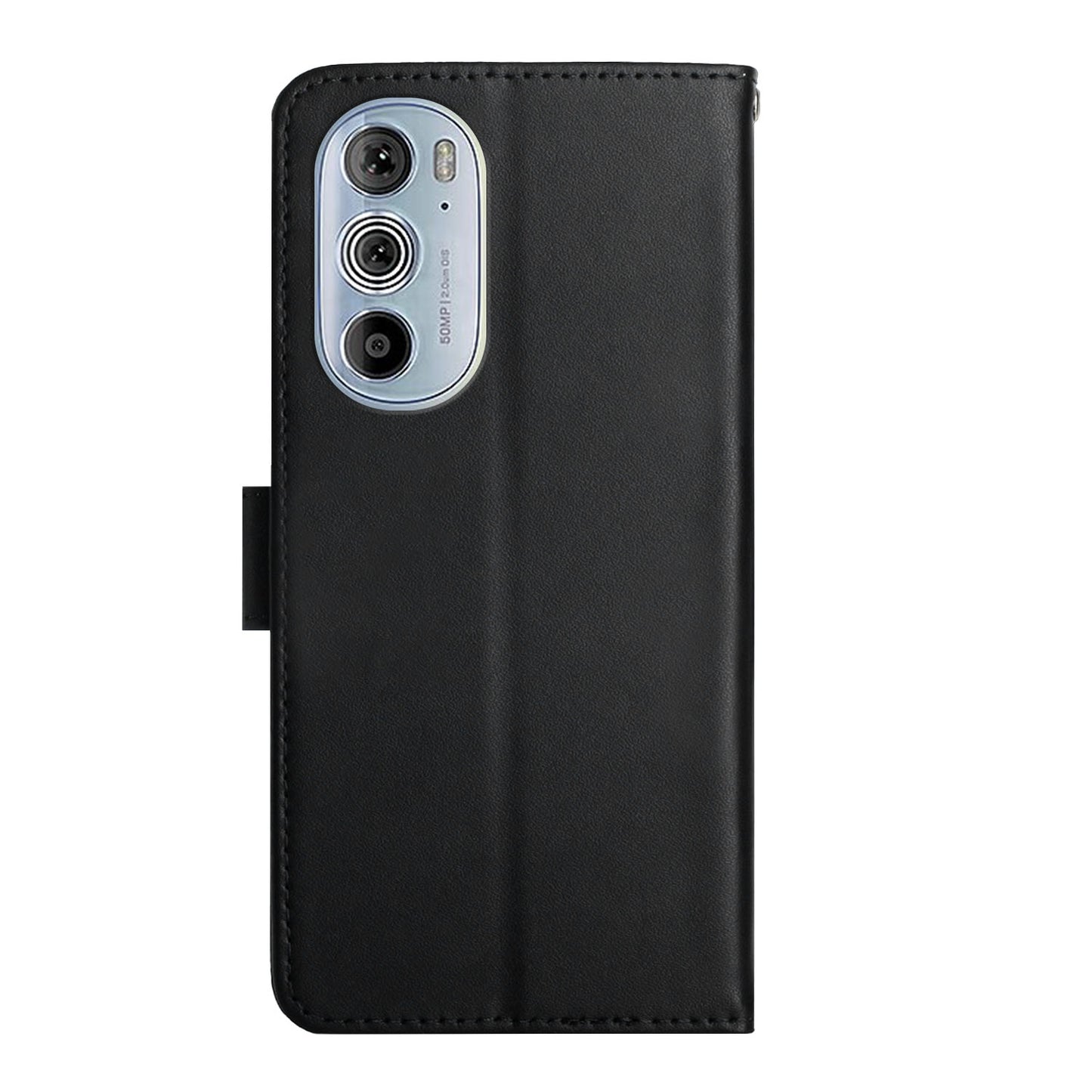 For Motorola Edge 30 Pro Genuine Leather Fingerprint-proof Horizontal Flip Phone Case(Black)