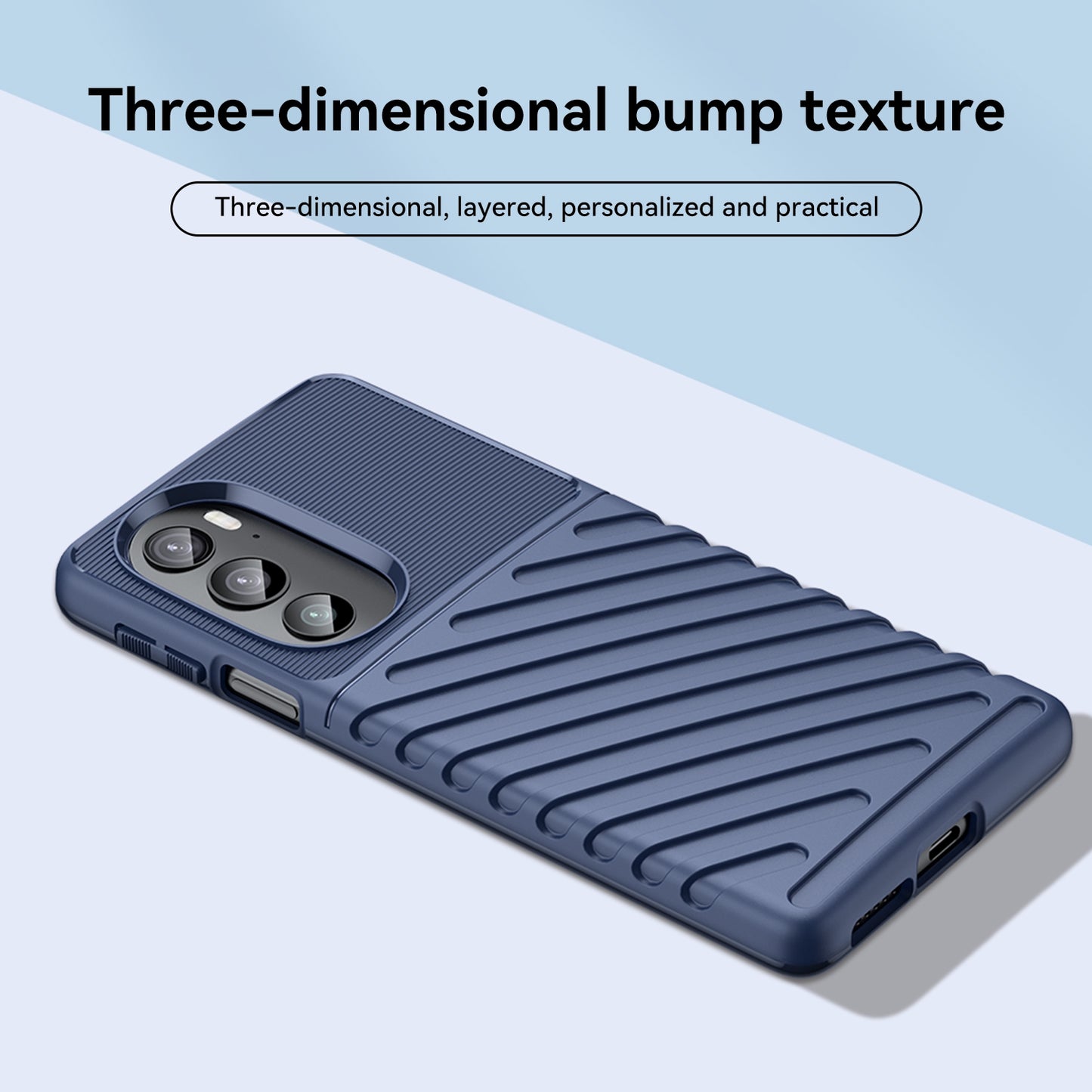 For Motorola Edge 30 Pro Thunderbolt Shockproof TPU Phone Case(Blue)