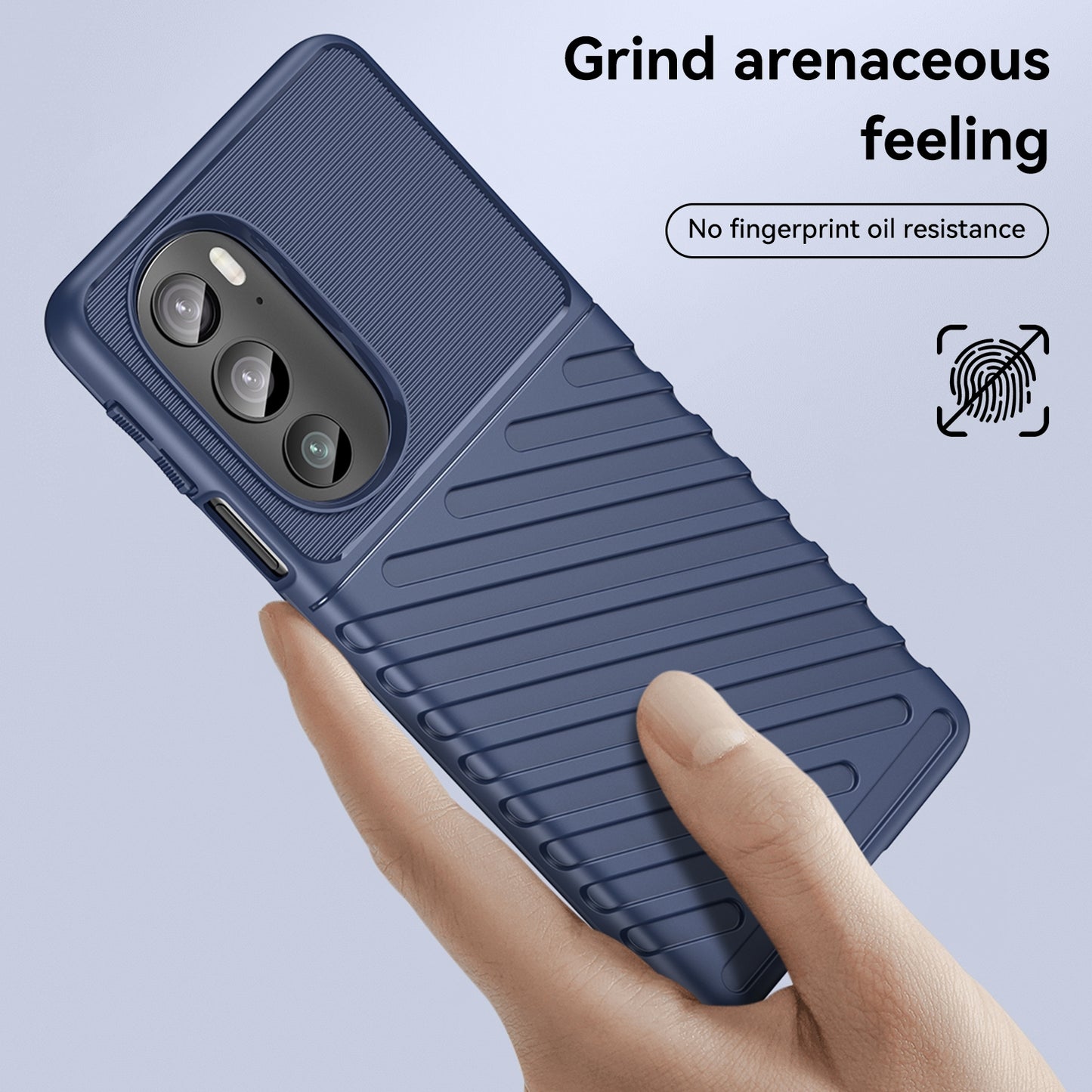 For Motorola Edge 30 Pro Thunderbolt Shockproof TPU Phone Case(Blue)