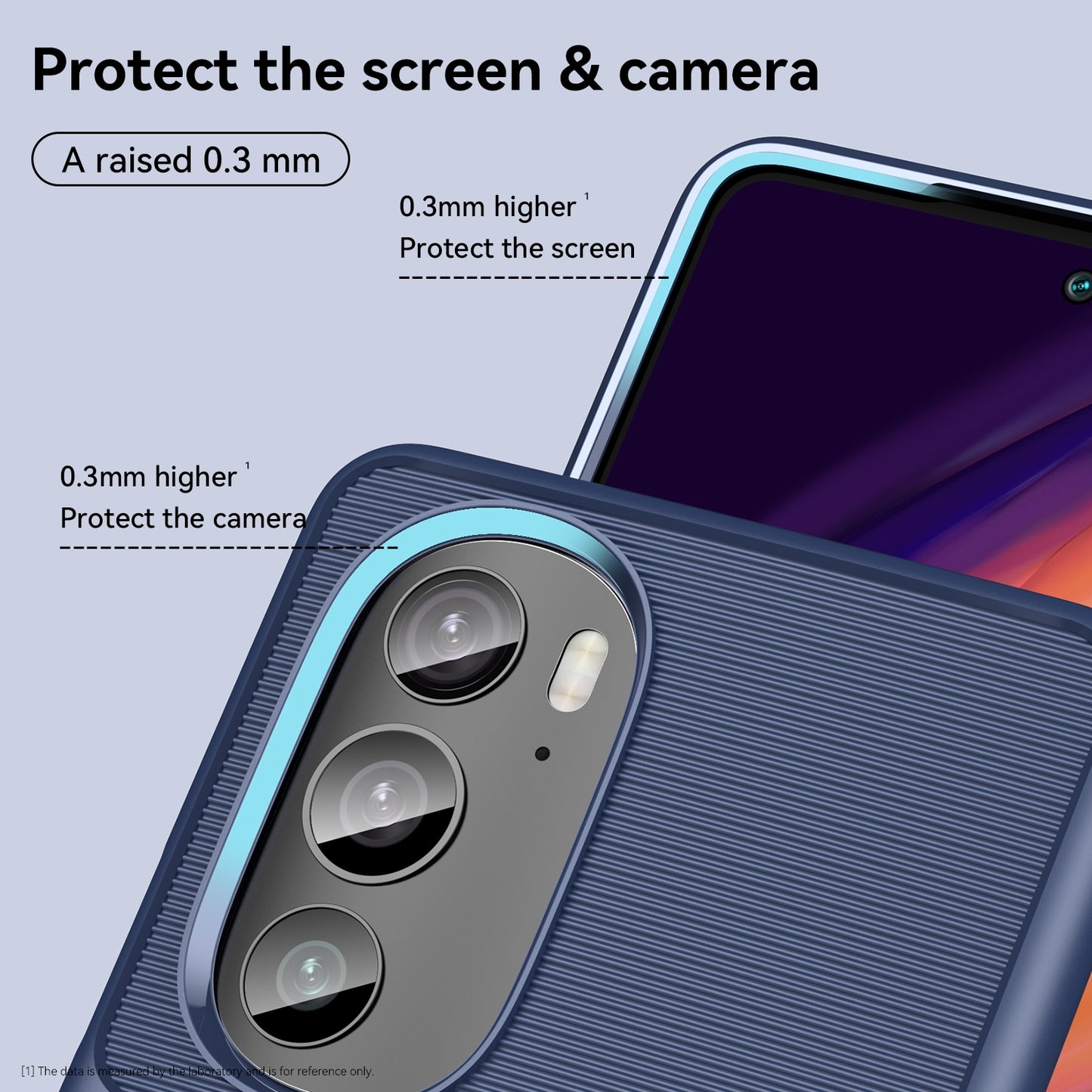 For Motorola Edge 30 Pro Thunderbolt Shockproof TPU Phone Case(Blue)