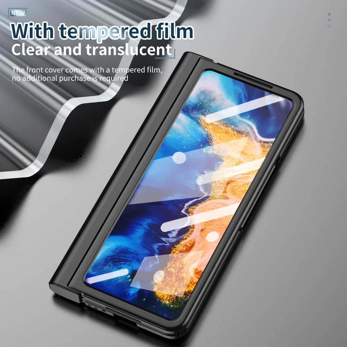For Xiaomi Mi Mix Fold Full Body Electroplating Hinge Phone Case with Stylus(Black)