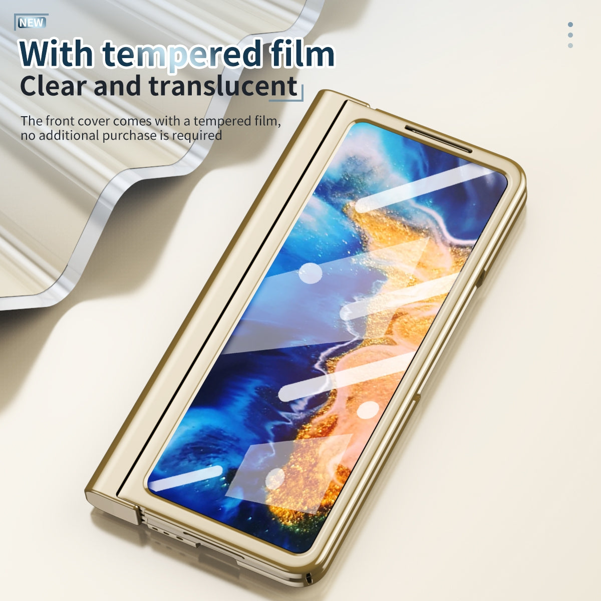 For Xiaomi Mi Mix Fold Full Body Electroplating Hinge Phone Case with Stylus(Gold)