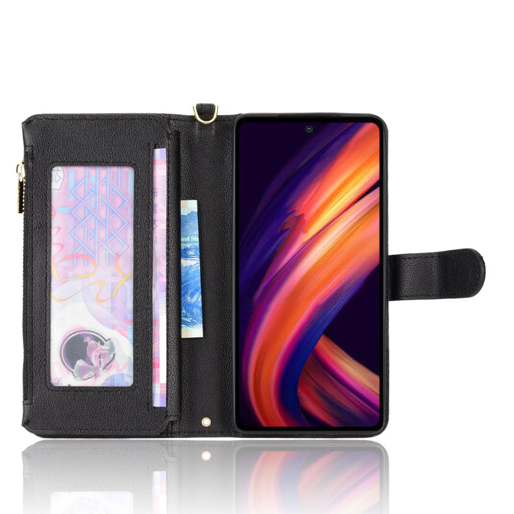 For Motorola Edge X30 / Edge 30 Pro /Edge+ 2020 Litchi Texture Zipper Leather Phone Case(Black)