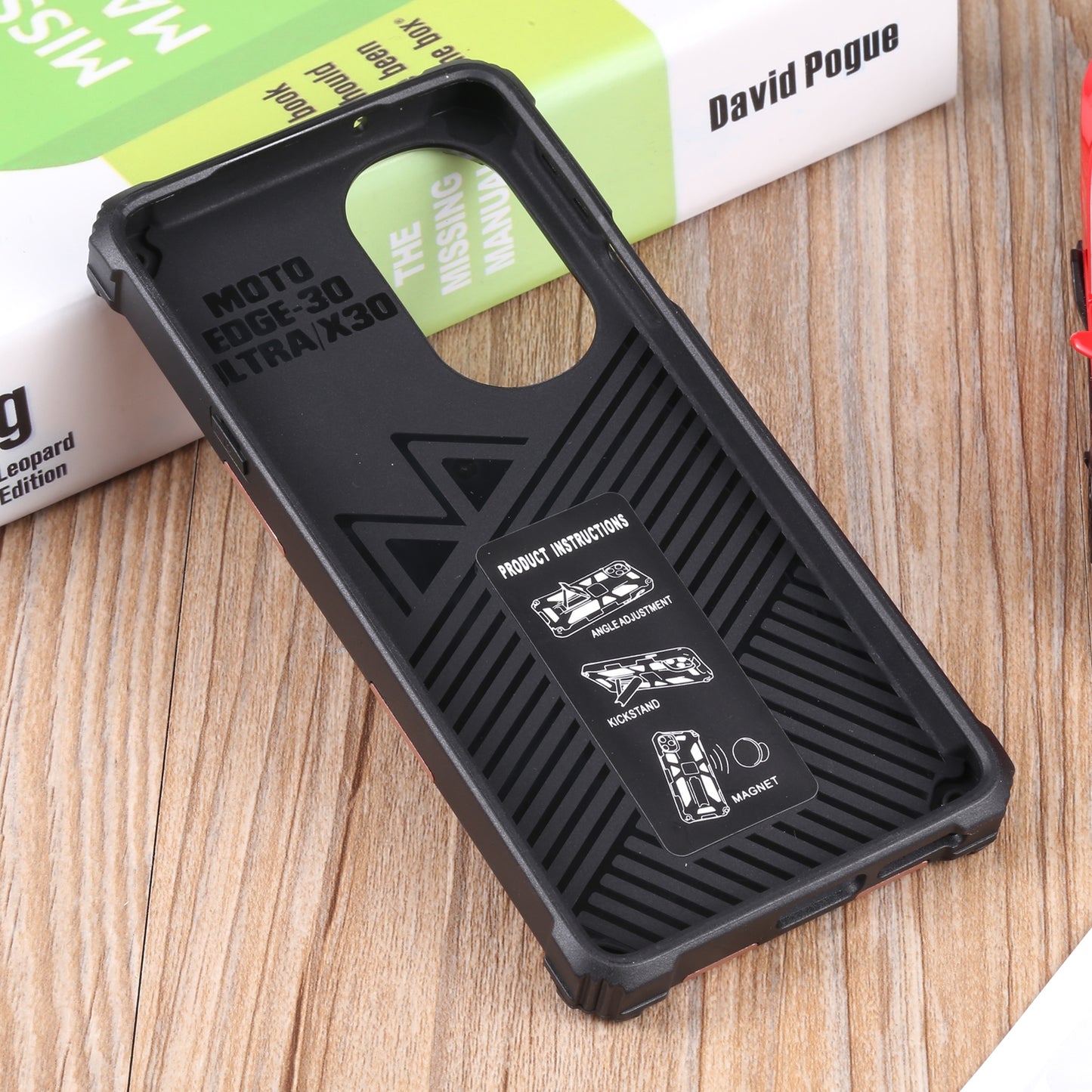 For Motorola Edge 30 Pro Shockproof TPU + PC Magnetic Protective Phone Case with Holder(Rose Gold)