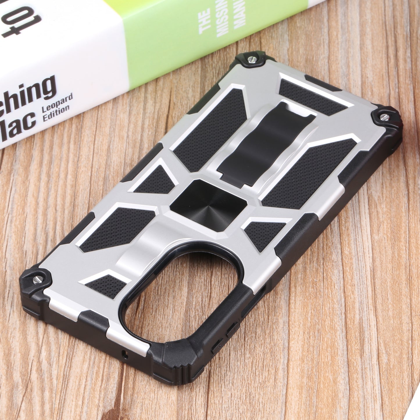 For Motorola Edge 30 Pro Shockproof TPU + PC Magnetic Protective Phone Case with Holder(Silver)