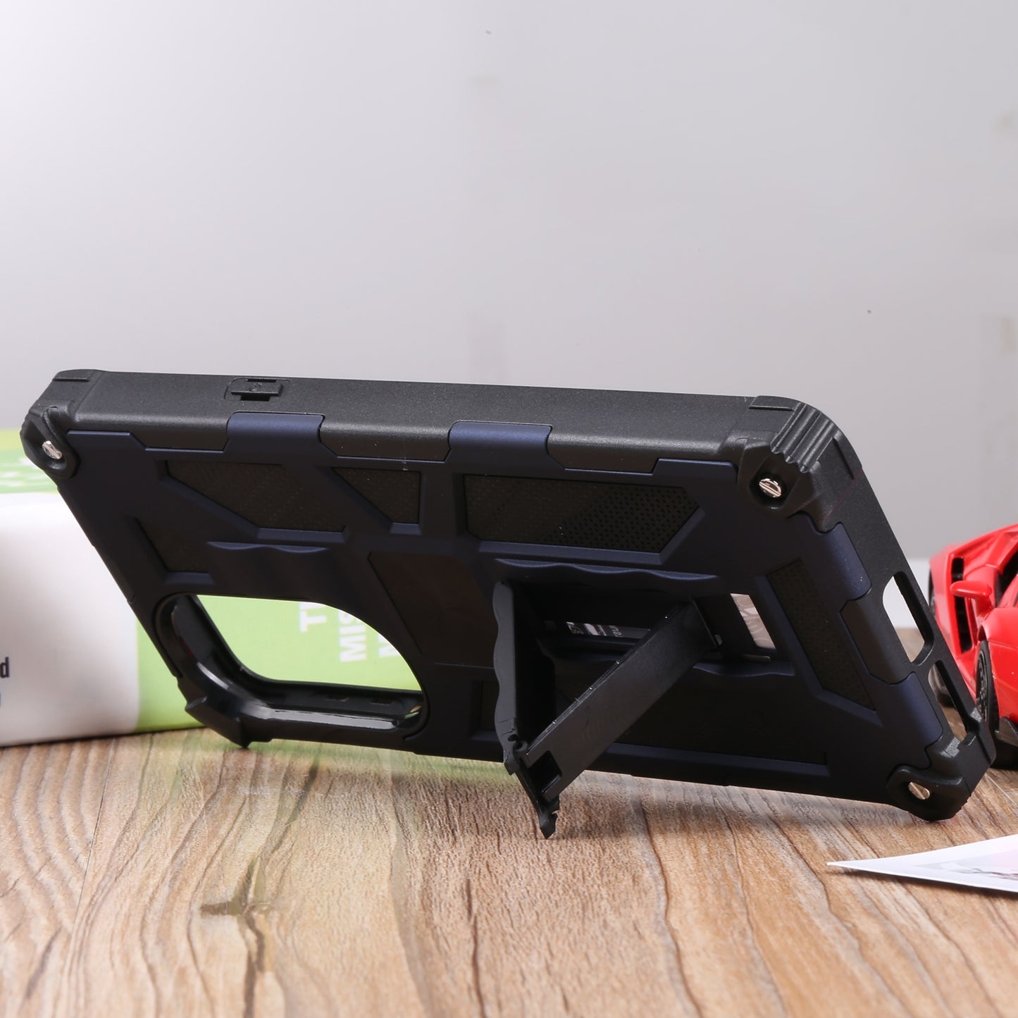 For Motorola Edge 30 Pro Shockproof TPU + PC Magnetic Protective Phone Case with Holder(Blue)