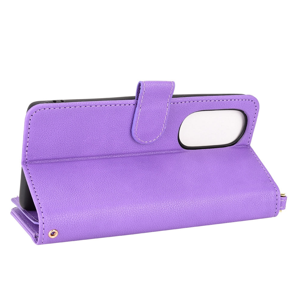 For Motorola Edge 30/Edge 30 Pro/Edge+ 2022 Litchi Texture Zipper Leather Phone Case(Purple)