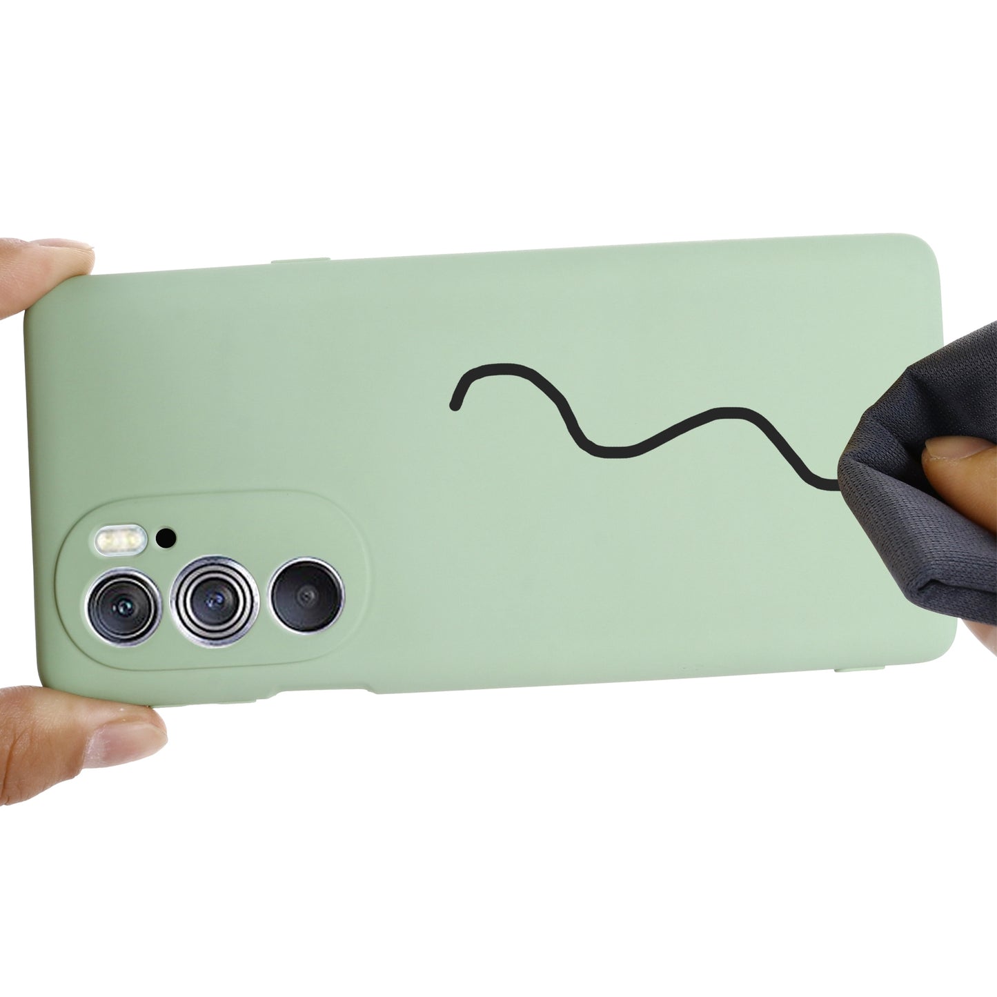 For Motorola Edge 30 Pro / Edge+ 2022 Pure Color Liquid Silicone Shockproof Phone Case(Green)