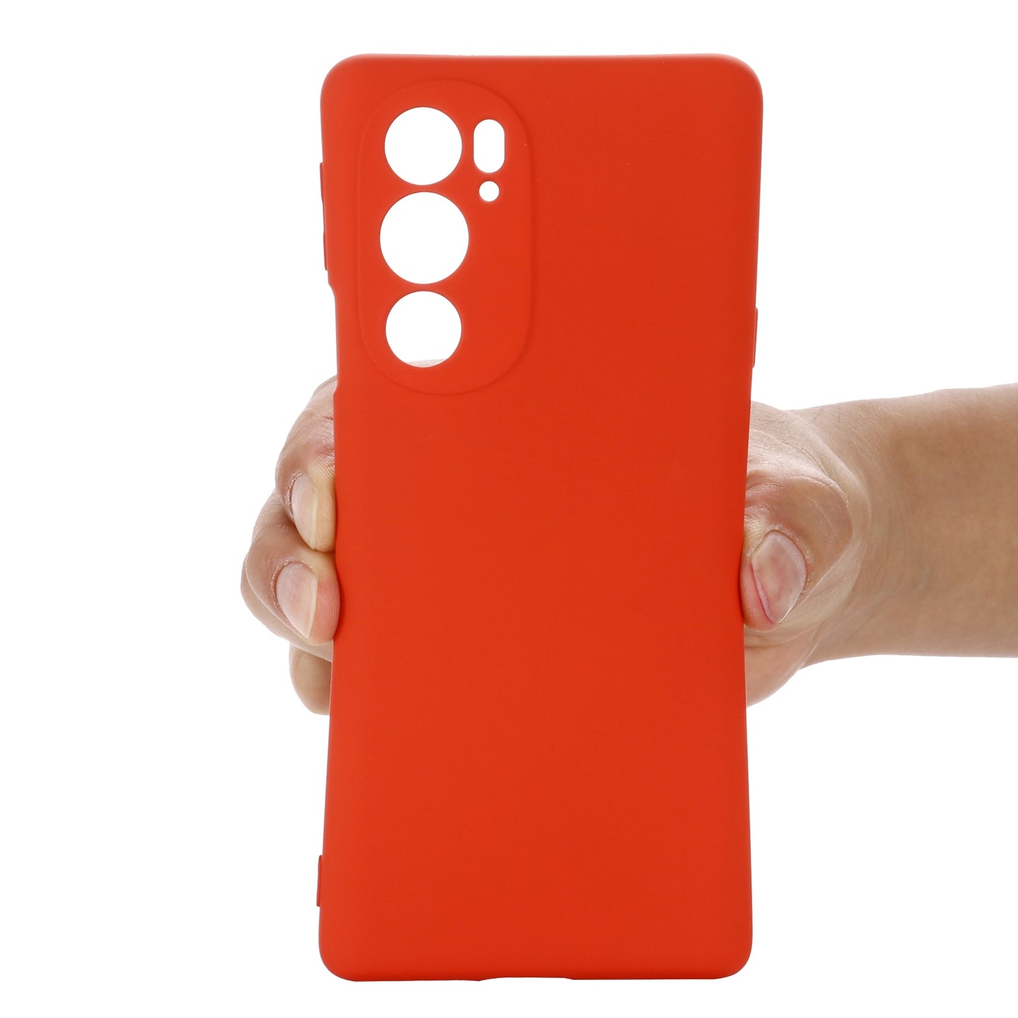 For Motorola Edge 30 Pro / Edge+ 2022 Pure Color Liquid Silicone Shockproof Phone Case(Red)