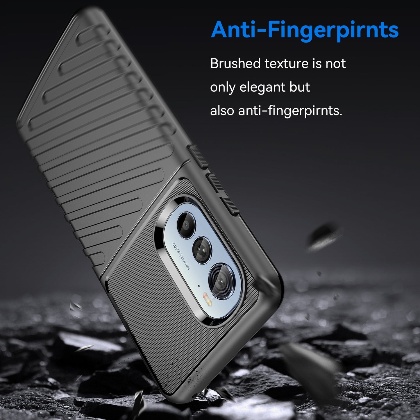 For Motorola Edge 30 Pro Thunderbolt Shockproof TPU Protective Soft Phone Case(Black)