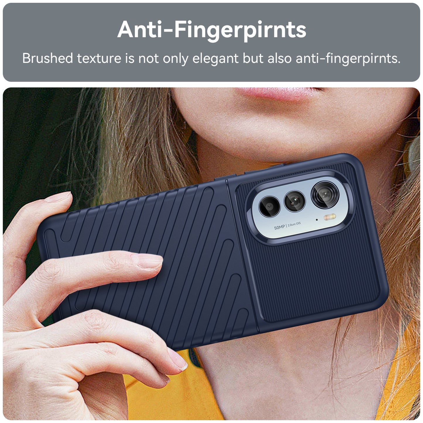 For Motorola Edge 30 Pro Thunderbolt Shockproof TPU Protective Soft Phone Case(Blue)