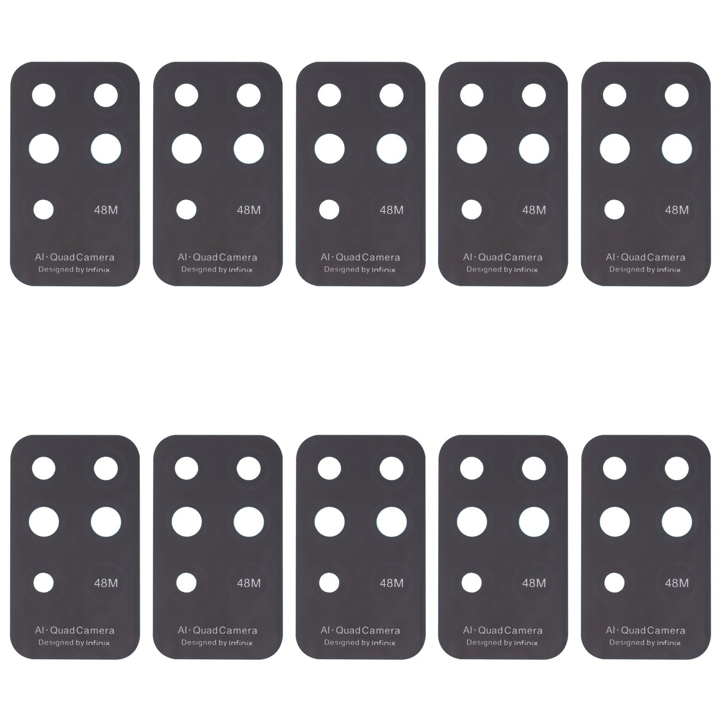 For Infinix Note 8i X683 X683B 10pcs Back Camera Lens