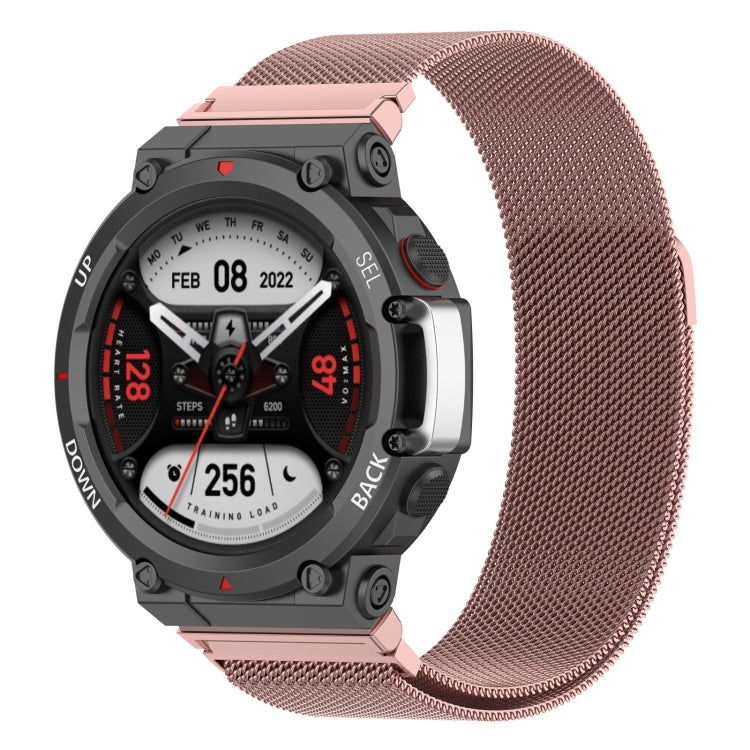 For Huami Amazfit T-Rex 2 Milan Stainless Steel Watch Band