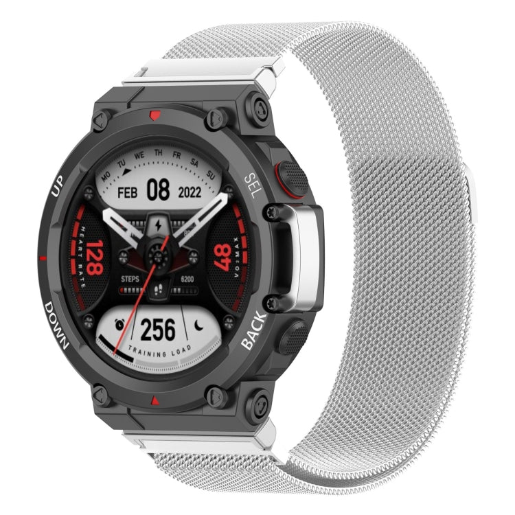 For Huami Amazfit T-Rex 2 Milan Stainless Steel Watch Band