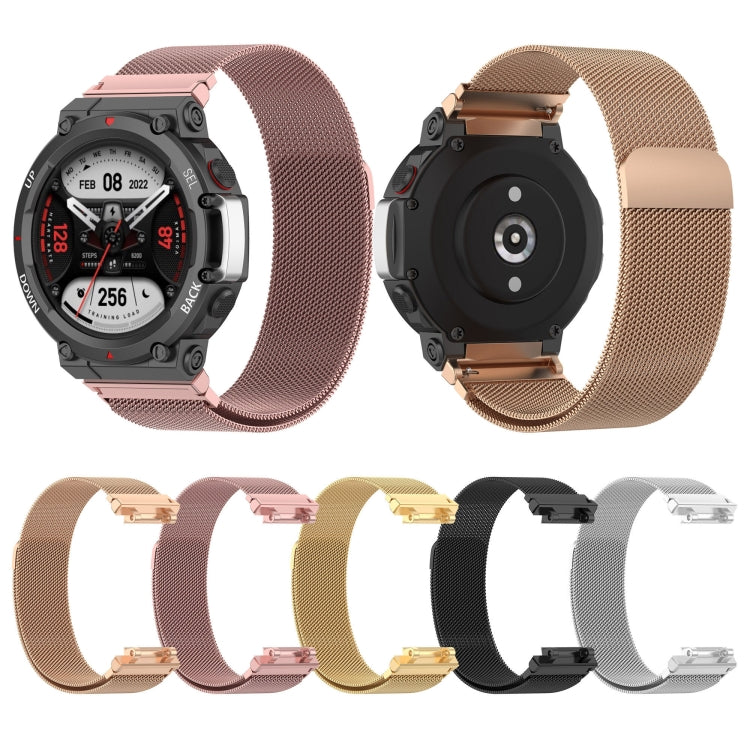 For Huami Amazfit T-Rex 2 Milan Stainless Steel Watch Band