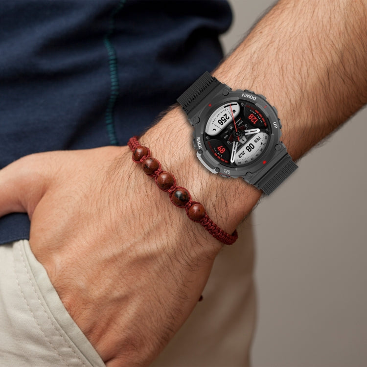 For Huami Amazfit T-Rex 2 Milan Stainless Steel Watch Band