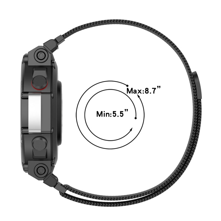 For Huami Amazfit T-Rex 2 Milan Stainless Steel Watch Band