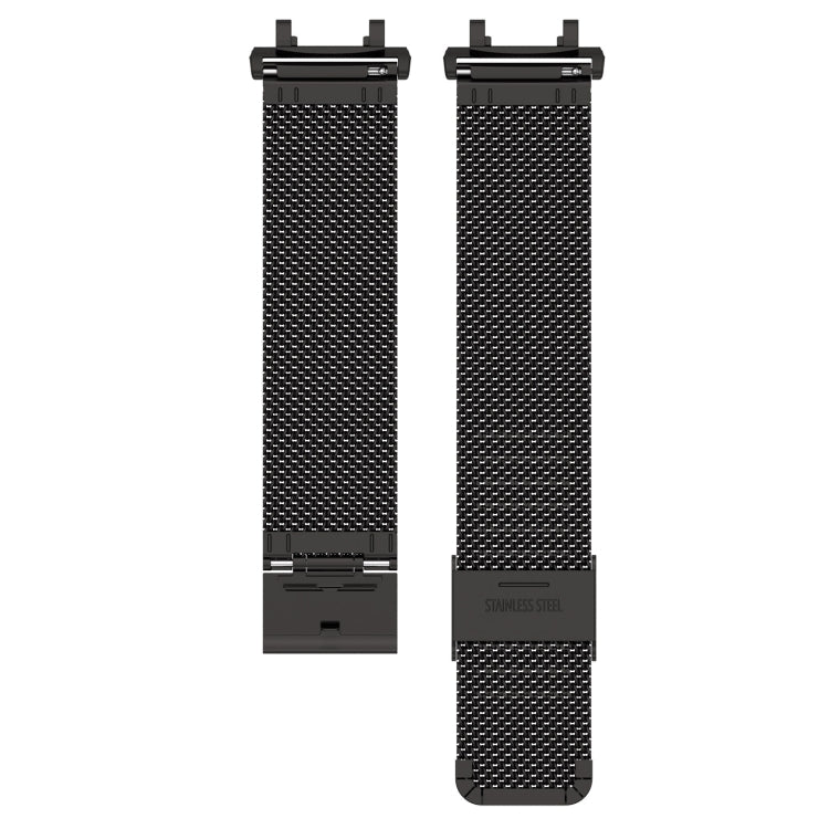 For Huami Amazfit T-Rex 2 Snap-fit Stainless Steel Mesh Watch Band