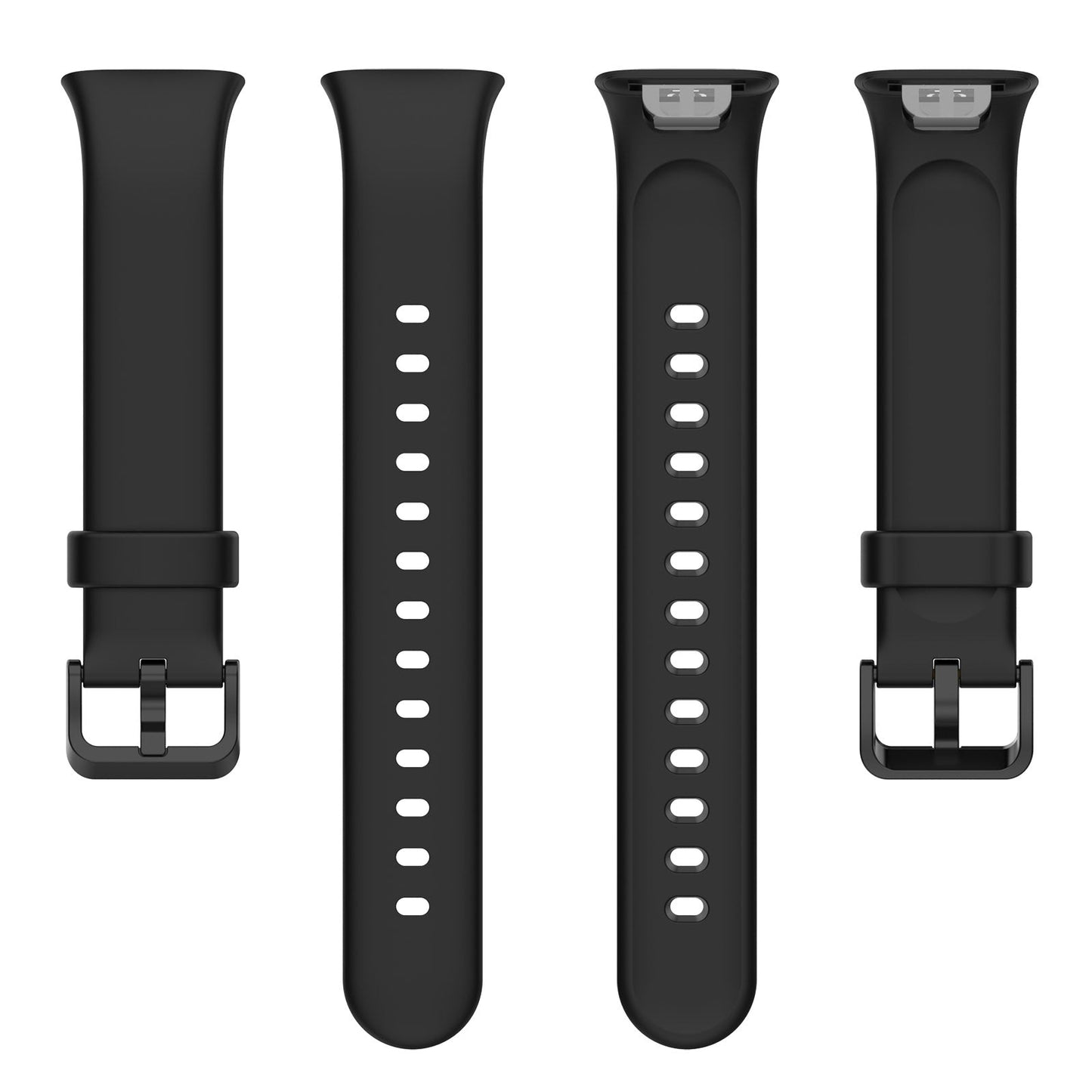 For Xiaomi Mi Band 7 Pro Solid Color Silicone Watch Band(Black)