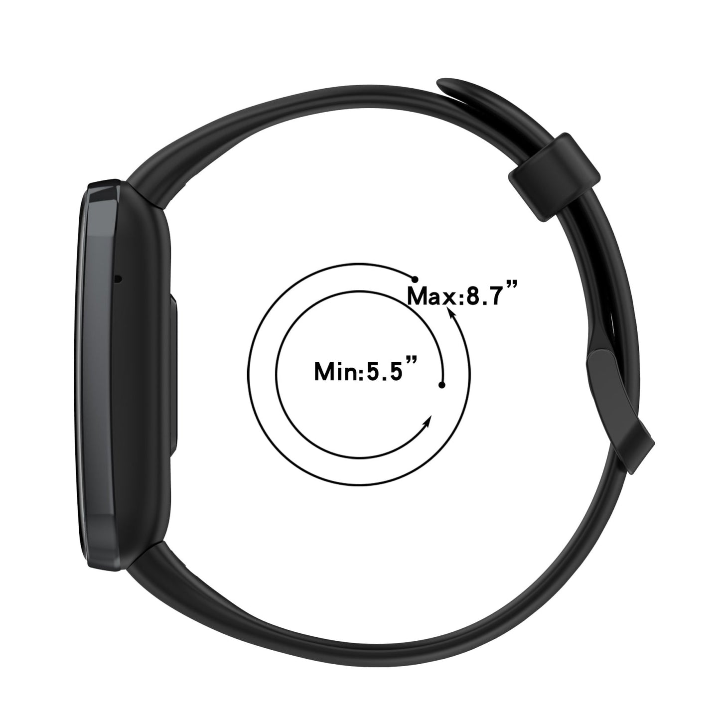 For Xiaomi Mi Band 7 Pro Solid Color Silicone Watch Band(Black)