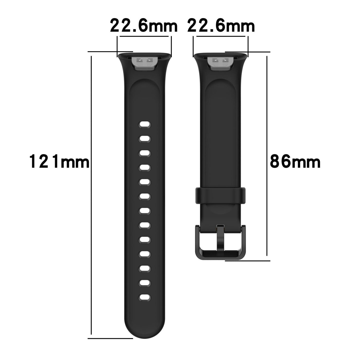 For Xiaomi Mi Band 7 Pro Solid Color Silicone Watch Band(Black)