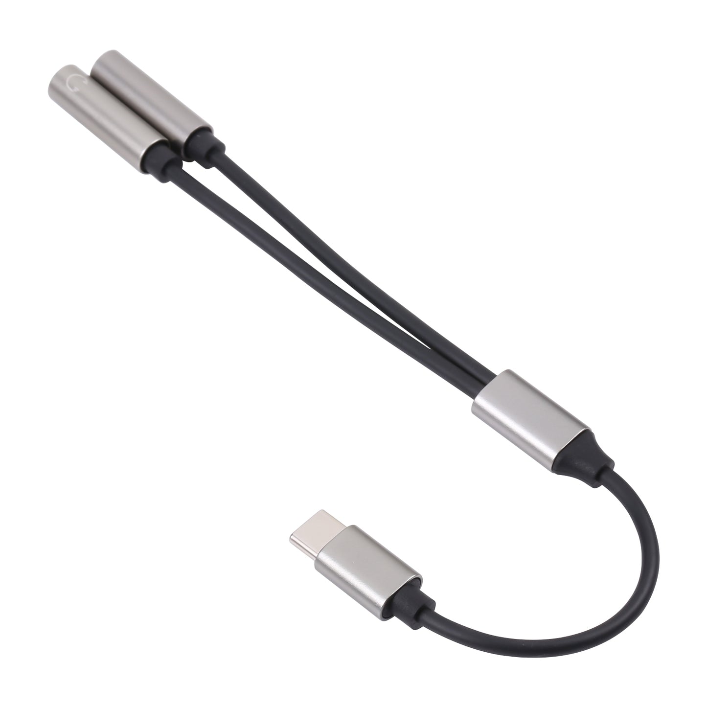 Type-C Male to Dual 3.5mm Female 2 in 1 Audio Adapter with Digital Chip