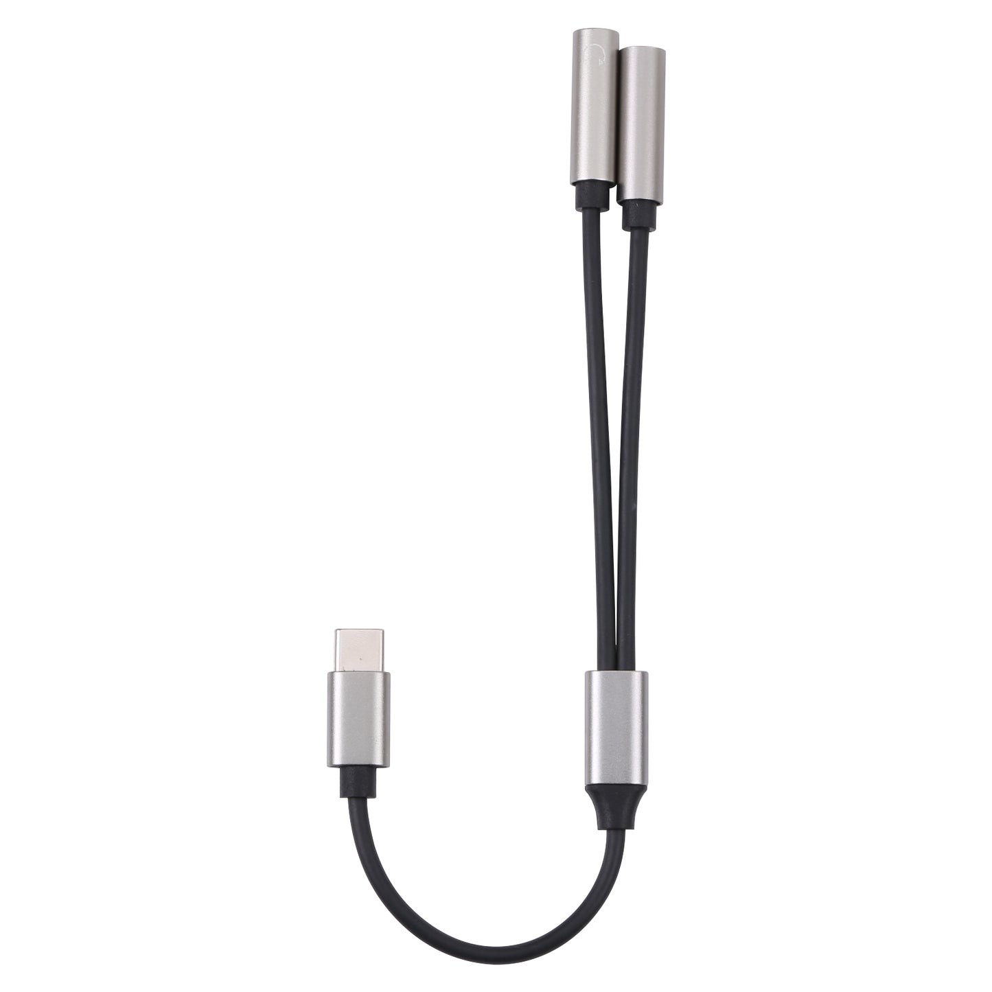 Type-C Male to Dual 3.5mm Female 2 in 1 Audio Adapter with Digital Chip