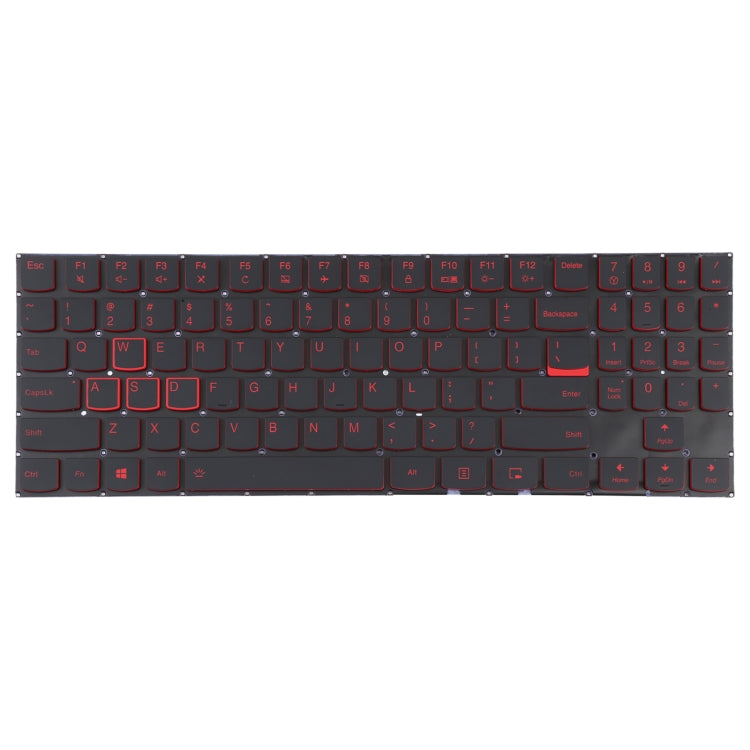 US Version Keyboard with Backlight For Lenovo Y520 Red Word