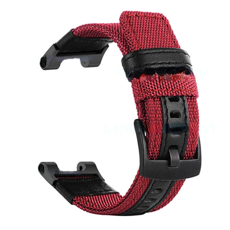 Leather Nylon Watch Band, For Amazfit T-Rex / T-Rex Pro / Ares