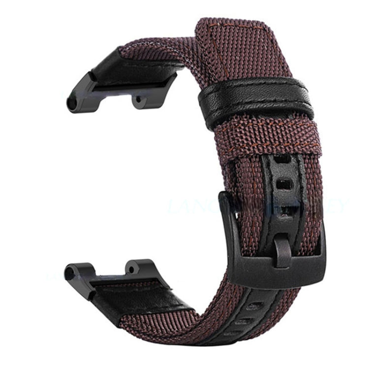 Leather Nylon Watch Band, For Amazfit T-Rex / T-Rex Pro / Ares