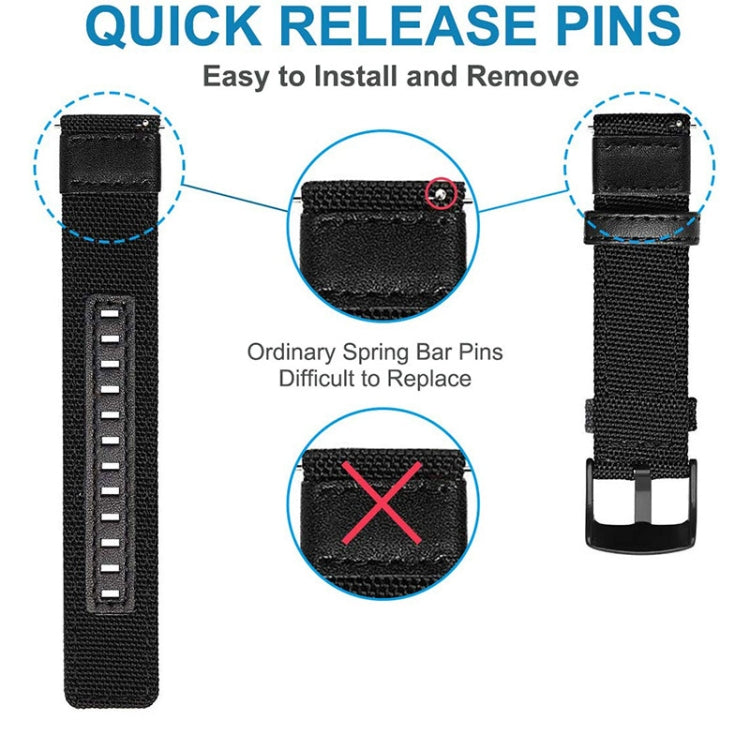 Leather Nylon Watch Band, For Amazfit T-Rex / T-Rex Pro / Ares