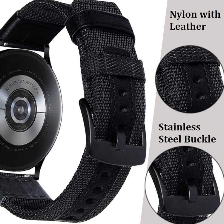 Leather Nylon Watch Band, For Amazfit T-Rex / T-Rex Pro / Ares