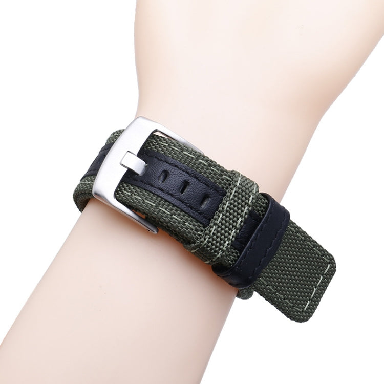 Leather Nylon Watch Band, For Amazfit T-Rex / T-Rex Pro / Ares
