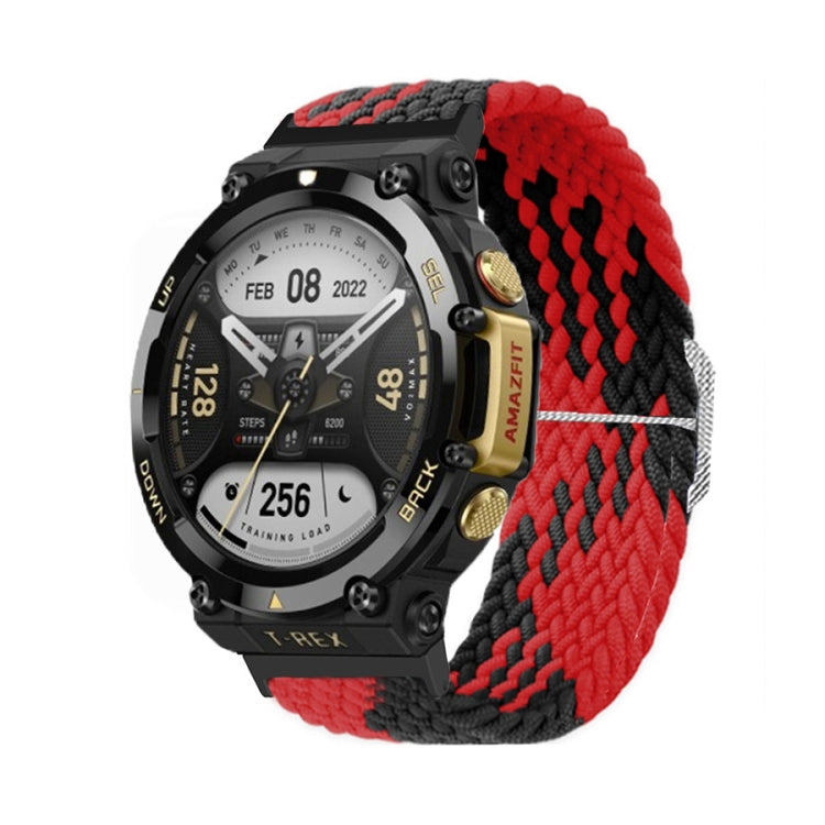Adjustable Buckle Braided Nylon Watch Band, For Amazfit T-Rex 2