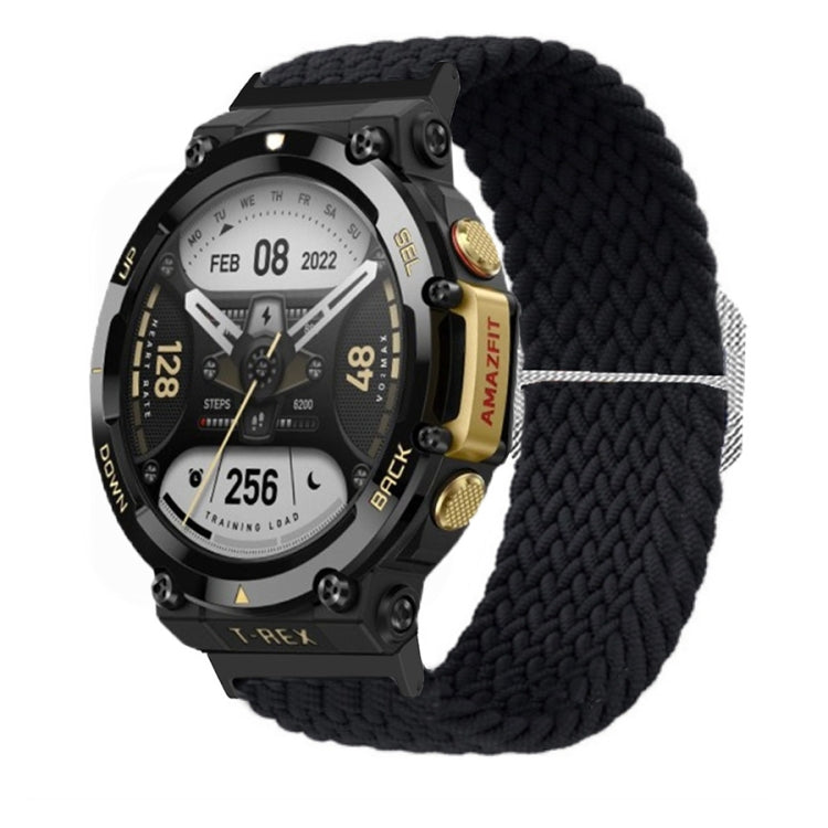 Adjustable Buckle Braided Nylon Watch Band, For Amazfit T-Rex 2